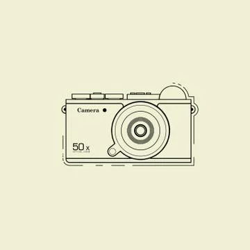 Digital Mirror less Camera Vector Design Stock Illustration