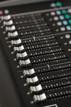 Digital mixer console Stock Photos