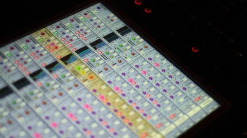 Digital mixing console Stock Footage 75073263