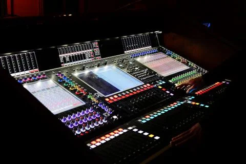 Digital mixing console Stock Photos