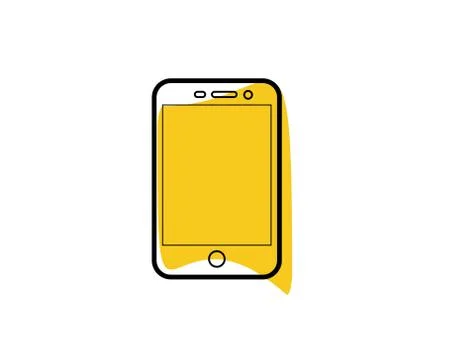 Digital Mobile Icon on white background in vector illustration Stock Illustration