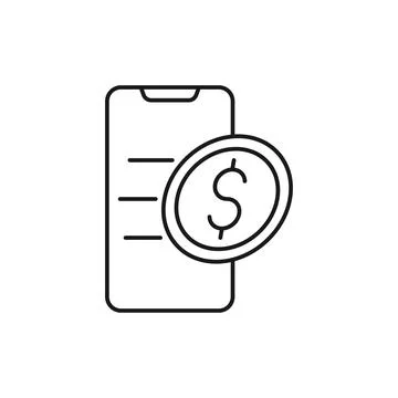 Digital Mobile Payment icon Vector Illustration. Modern Mobile Payment with S Stock-Illustration