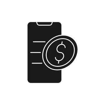 Digital Mobile Payment icon Vector Illustration. Modern Mobile Payment with S Stock Illustration
