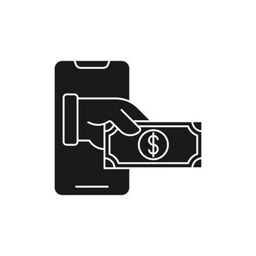 Digital Mobile Payment icon Vector Illustration. Modern Mobile Payment with S Stock Illustration