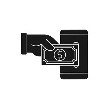 Digital Mobile Payment icon Vector Illustration. Modern Mobile Payment with S Stock Illustration