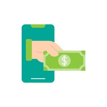 Digital Mobile Payment icon Vector Illustration. Modern Mobile Payment with S Stock Illustration