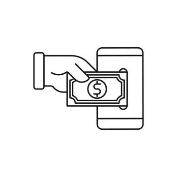 Digital Mobile Payment icon Vector Illustration. Modern Mobile Payment with S イラスト素材