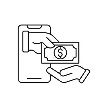 Digital Mobile Payment icon Vector Illustration. Modern Mobile Payment with S Illustrazione stock