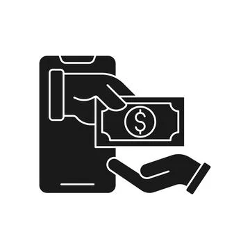 Digital Mobile Payment icon Vector Illustration. Modern Mobile Payment with S イラスト素材