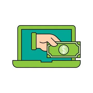 Digital Mobile Payment icon Vector Illustration. Modern Mobile Payment with S Stock Illustration