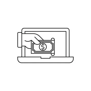 Digital Mobile Payment icon Vector Illustration. Modern Mobile Payment with S Stock Illustration