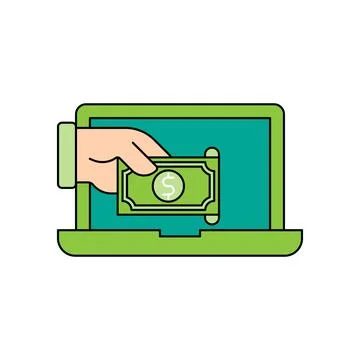 Digital Mobile Payment icon Vector Illustration. Modern Mobile Payment with S Stock-Illustration