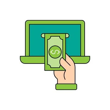 Digital Mobile Payment icon Vector Illustration. Modern Mobile Payment with S Ilustración de archivo