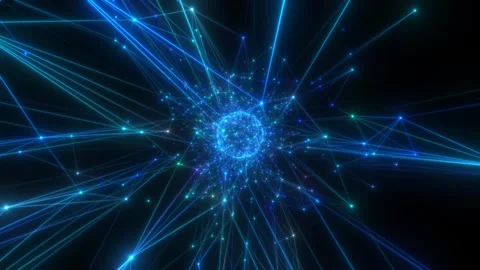 A digital model of a cell interconnected with its environment. Seamless loop. Stock Footage 247818233