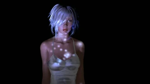 Digital model posing Stock Footage 12524434