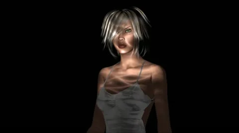 Digital model posing Stock Footage 12524435