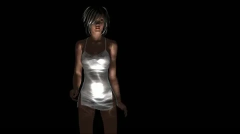 Digital model posing Stock Footage 12524436