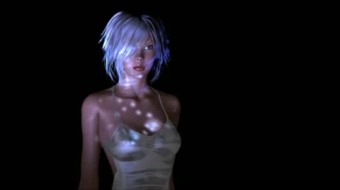 Digital model posing Stock Footage 12524437