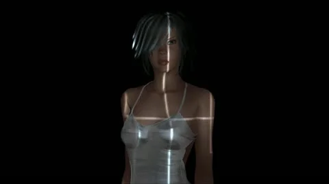 Digital model posing Stock Footage 12553274