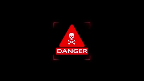  Digital modern triangular a rectangular frame represents cybersecurity alert. Video stock 325605658