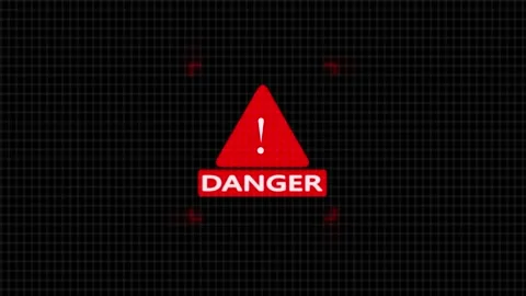  Digital modern triangular a rectangular frame represents cybersecurity alert. Video stock 325605660