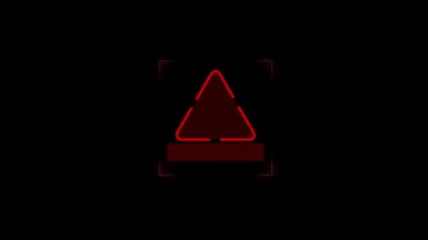  Digital modern triangular a rectangular frame represents cybersecurity alert. Video stock 325605684