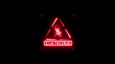  Digital modern triangular a rectangular frame represents cybersecurity alert. Video stock 325605697