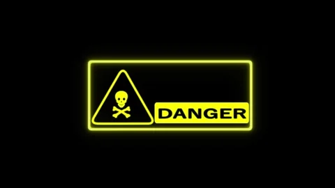 Digital modern video featuring a rectangular frame representing toxic risk .. Vidéo 325610408