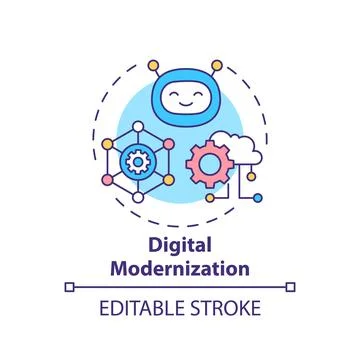 Digital modernization concept icon イラスト素材