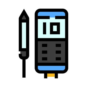 Digital moisture meter measuring humidity level icon Stock Illustration