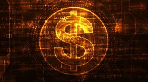 Digital money Stock Footage 49975670