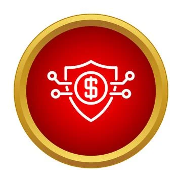 Digital money protection concept with secure shield icon Stock Illustration