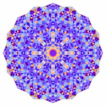 Digital Mosaic Circle Stock Illustration