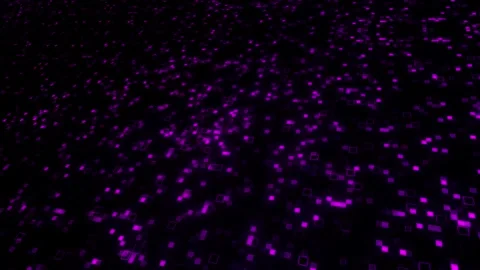Digital motion background featuring animated purple geometric shapes 库存影片 336464437