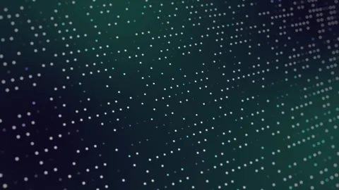 Digital motion background with white dots on dark green Stock Footage 328054388