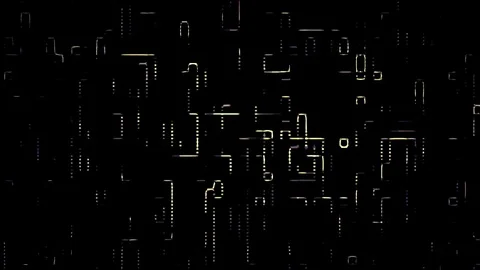 Digital Motion of Geometrical Particles Abstract Background Stock Footage 85311924