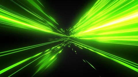 Digital Motion Graphics of a Neon Green Stargate Speeding Through the Stock Footage 280379761