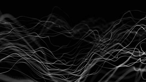 Digital moving wave.  Abstract background with particles. Stockbeeldmateriaal 146927726