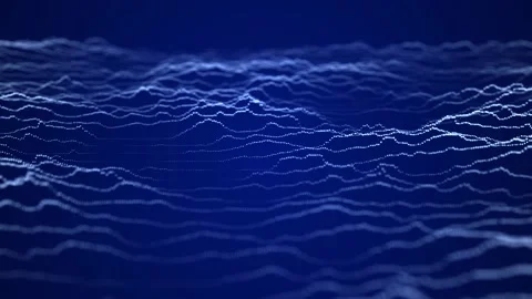 Digital moving wave. Abstract background with glowing particles. 스톡 동영상 147442091