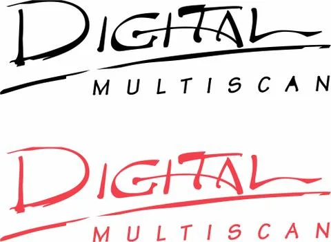 Digital multi scan calygraphy Stock Illustration