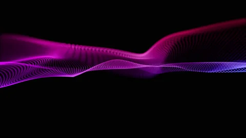 Digital multicolor wave particles form for digital background Stock-Footage 98742560