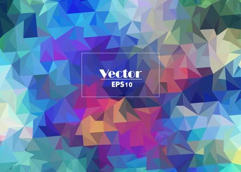 Digital multicolored abstract vector image stylized from triangles Illustrazione stock