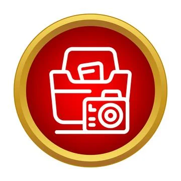 Digital multimedia content folder with camera icon 스톡 일러스트