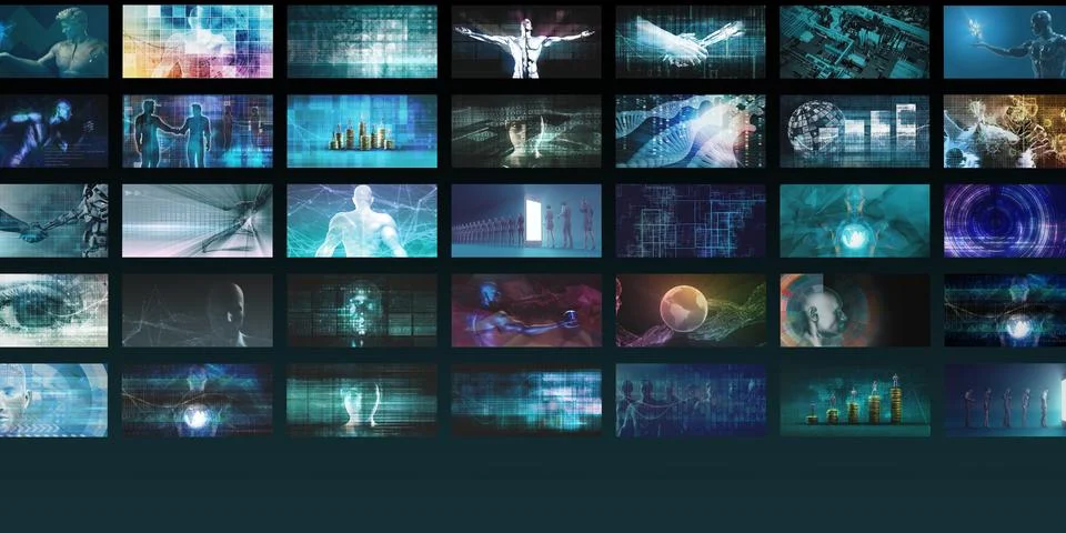 Digital Multimedia Illustrazione stock