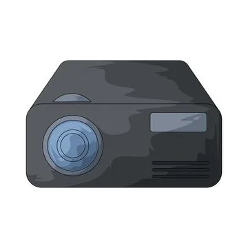 Digital multimedia projector illustration Illustration