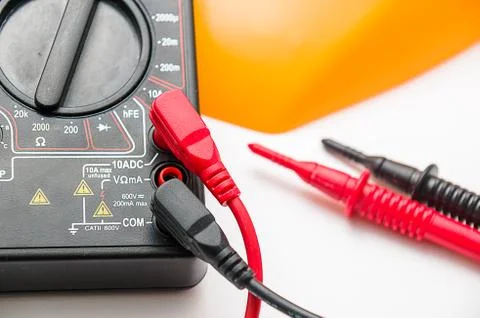 Digital multimeter closeup Stock Photos