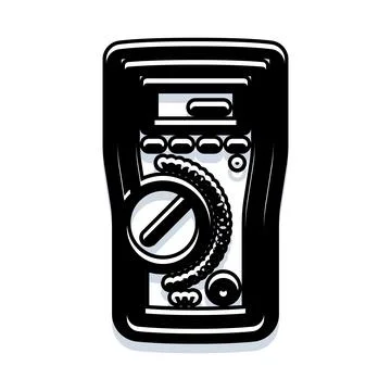 Digital multimeter electronic measuring tool vector illustration Illustrazione stock