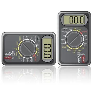 Digital multimeter. Illustrazione stock