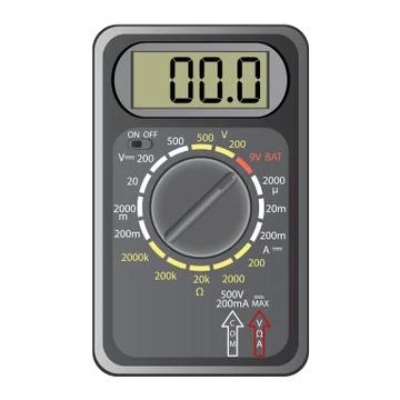 Digital multimeter. 库存插图