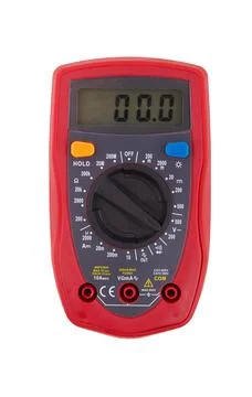 Digital multimeter isolated Stock Photos
